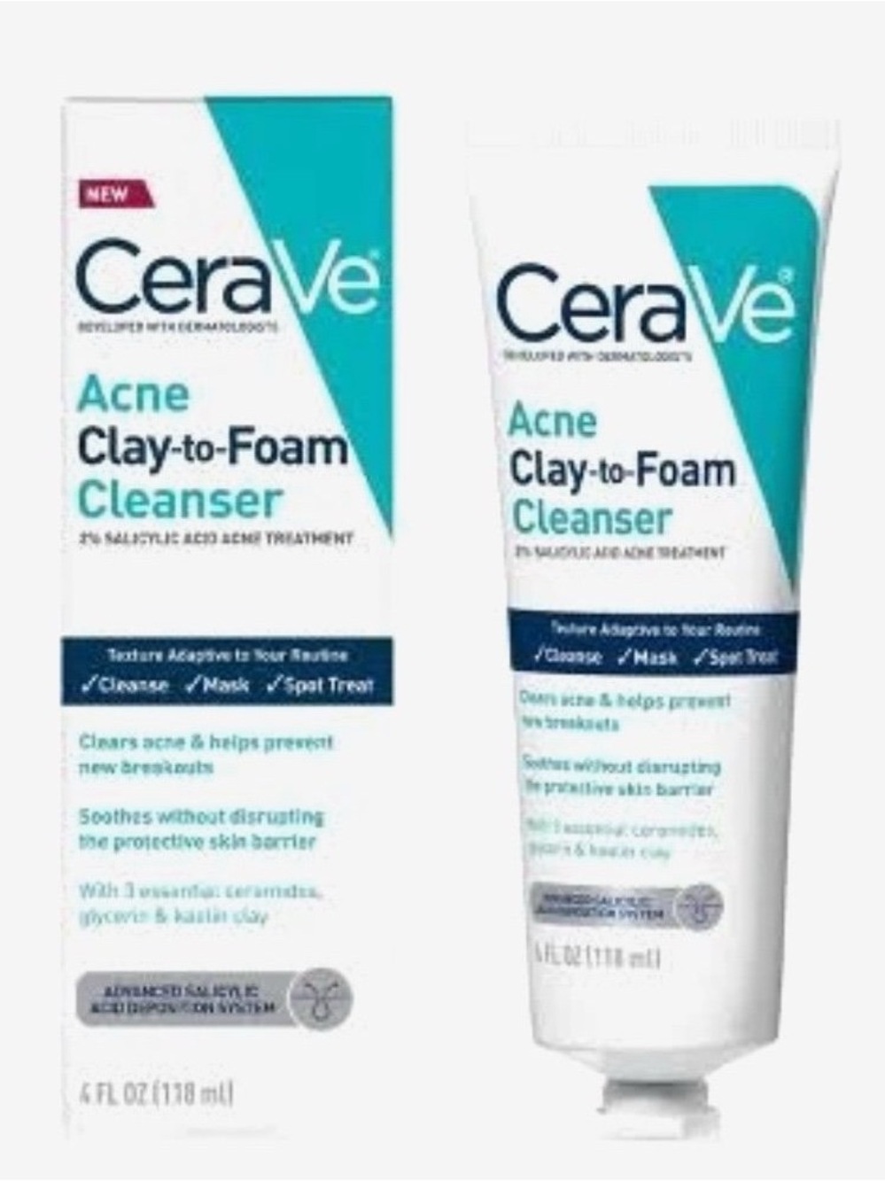 CeraVe Acne Clay-to-Foam Cleanser